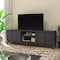 Flash Furniture Hatfield TV Stand in Black Wash for 65+ Inch TV's w/Adjust Center Shelf and Dual Soft Close Doors EM-TV1801-BK-GG - alternate 1